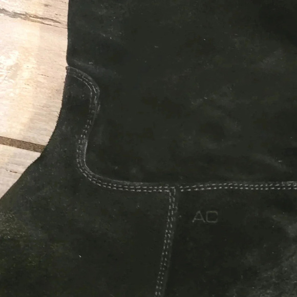 ANNA CORI Crosta Negru black suede over the knee designer luxury boots Wmn's 7.5 - Picture 6 of 16